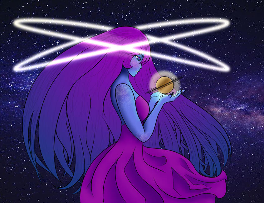 "Space Girl" (Reto de 1 Dibujo por día)